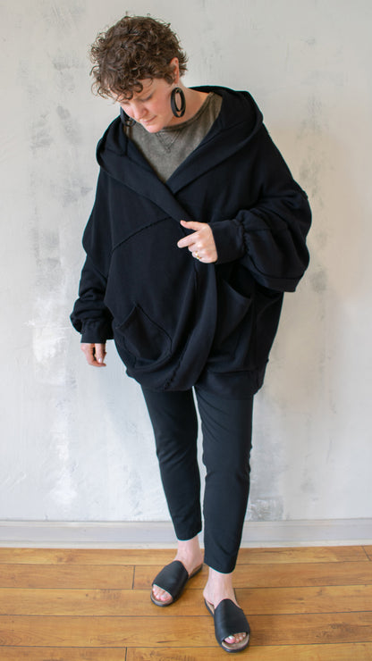 Cocoon Coat in Black