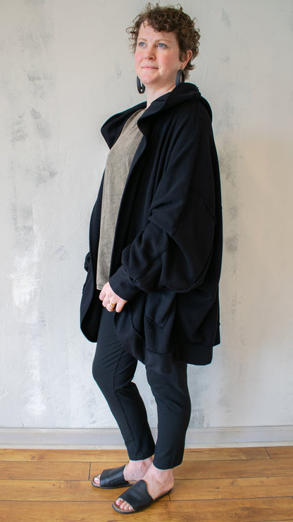 Cocoon Coat in Black