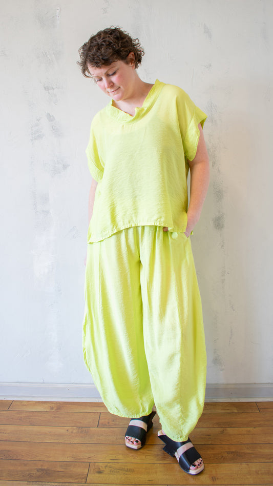 Short Sleeve Cowl Top in Parachute (Multiple Colors)
