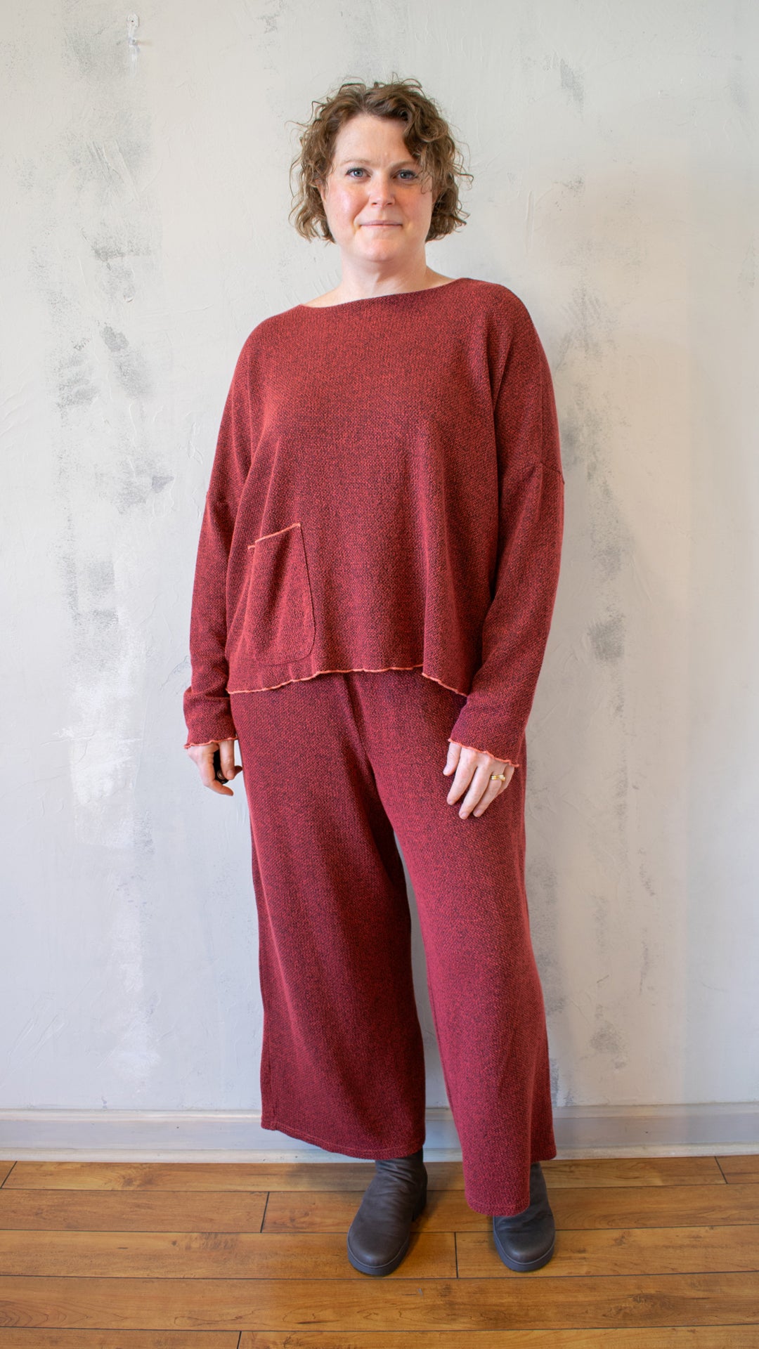 Oversize Pocket Pullover - Marled Sweater Knit