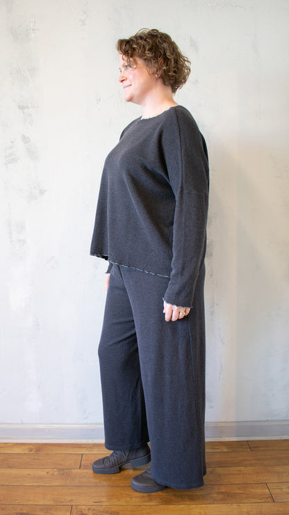 Oversize Pocket Pullover - Marled Sweater Knit