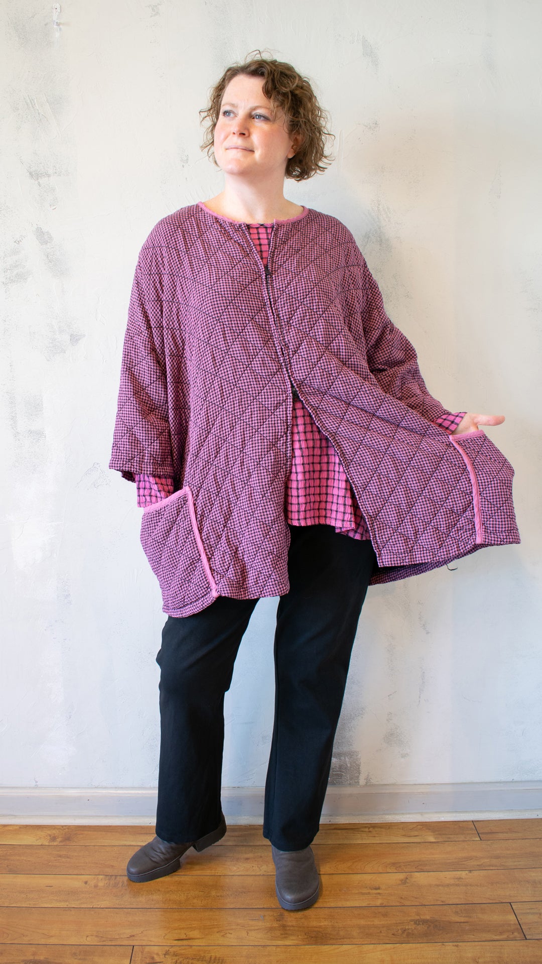 Oversize Zip Jacket - Vintage Satin