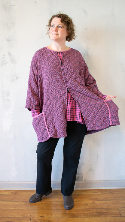 Oversize Zip Jacket - Vintage Satin
