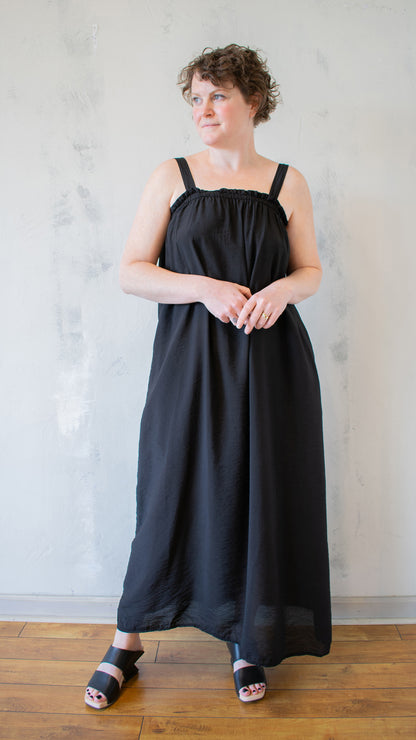 Ruched Maxi Dress in Parachute (Multiple Colors)