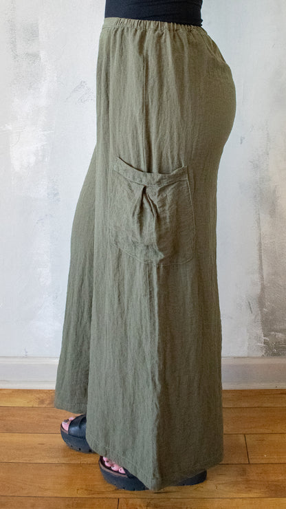 Wide Leg Pocket Pant (Multiple Colors)