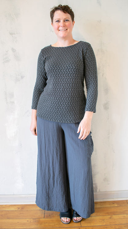 Crochet Boatneck Tee (Multiple Colors)