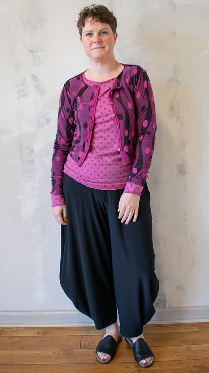 Crop Cardigan Dot Jacquard (Multiple colors)