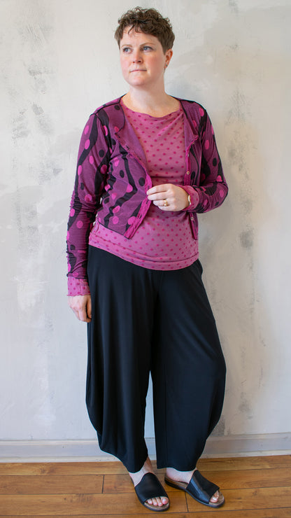 Crop Cardigan Dot Jacquard (Multiple colors)