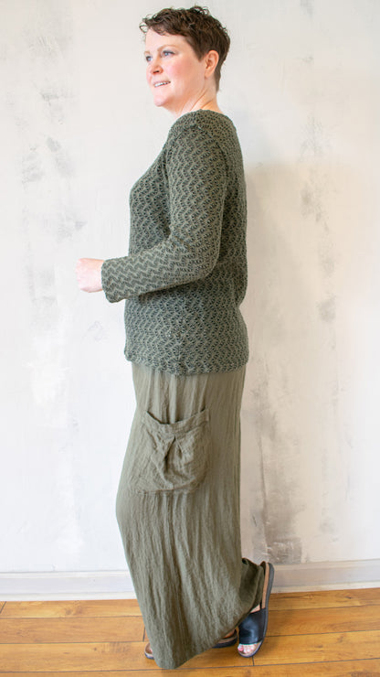 Crochet Boatneck Tee (Multiple Colors)