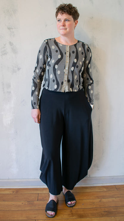 Crop Cardigan Dot Jacquard (Multiple colors)