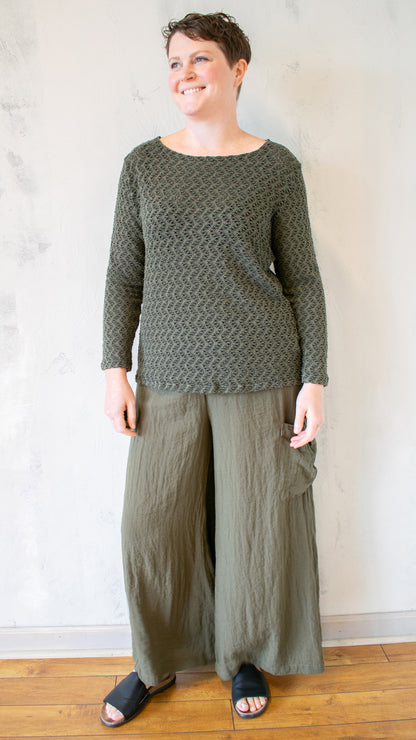 Crochet Boatneck Tee (Multiple Colors)