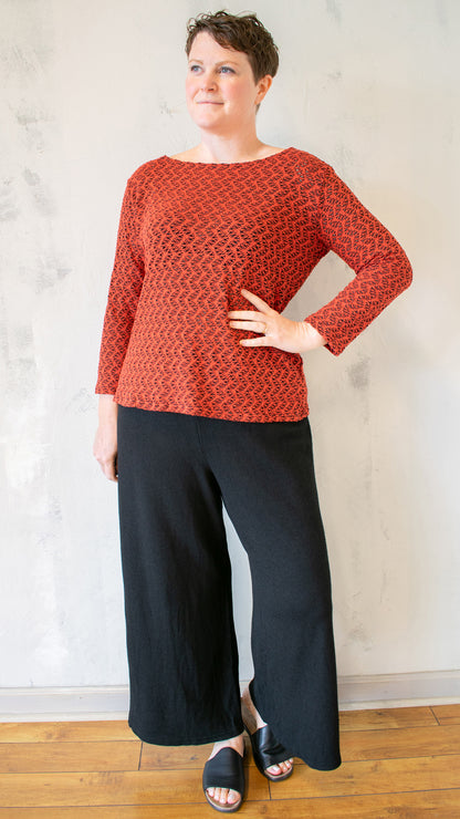 Crochet Boatneck Tee (Multiple Colors)