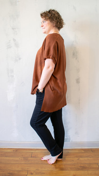 Bobbi Sleeveless Pullover in Rust
