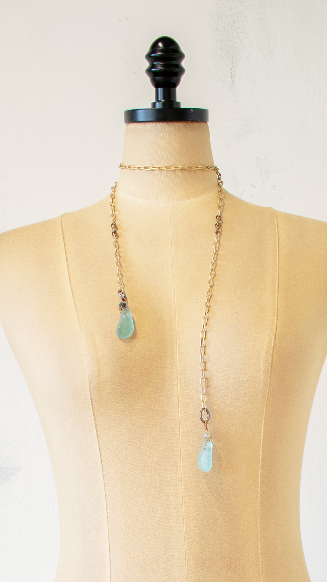 Sea Glass Lariat Necklace