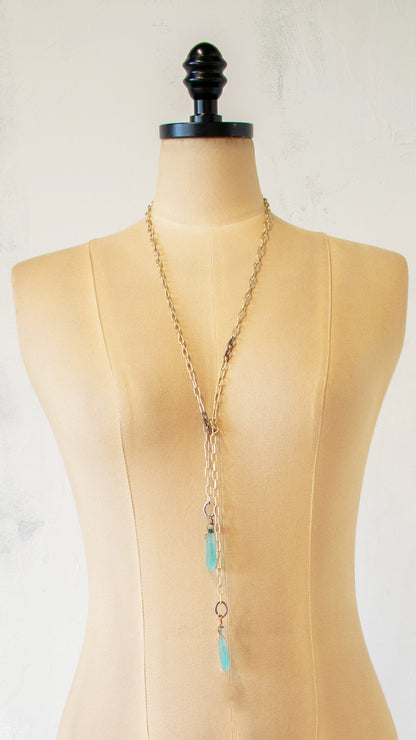 Sea Glass Lariat Necklace