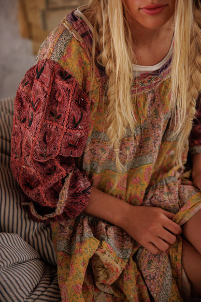 Gutta Garden Dress in Raspberry Patch