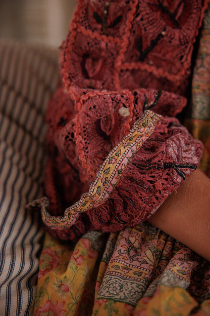 Gutta Garden Dress in Raspberry Patch