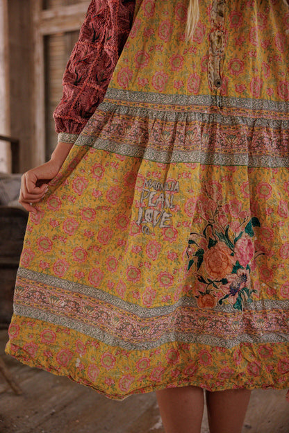 Gutta Garden Dress in Raspberry Patch