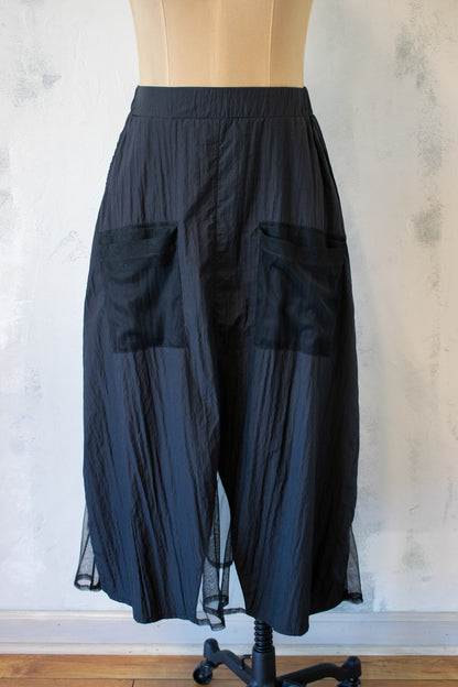 Kozan; Black Skirt with Mesh