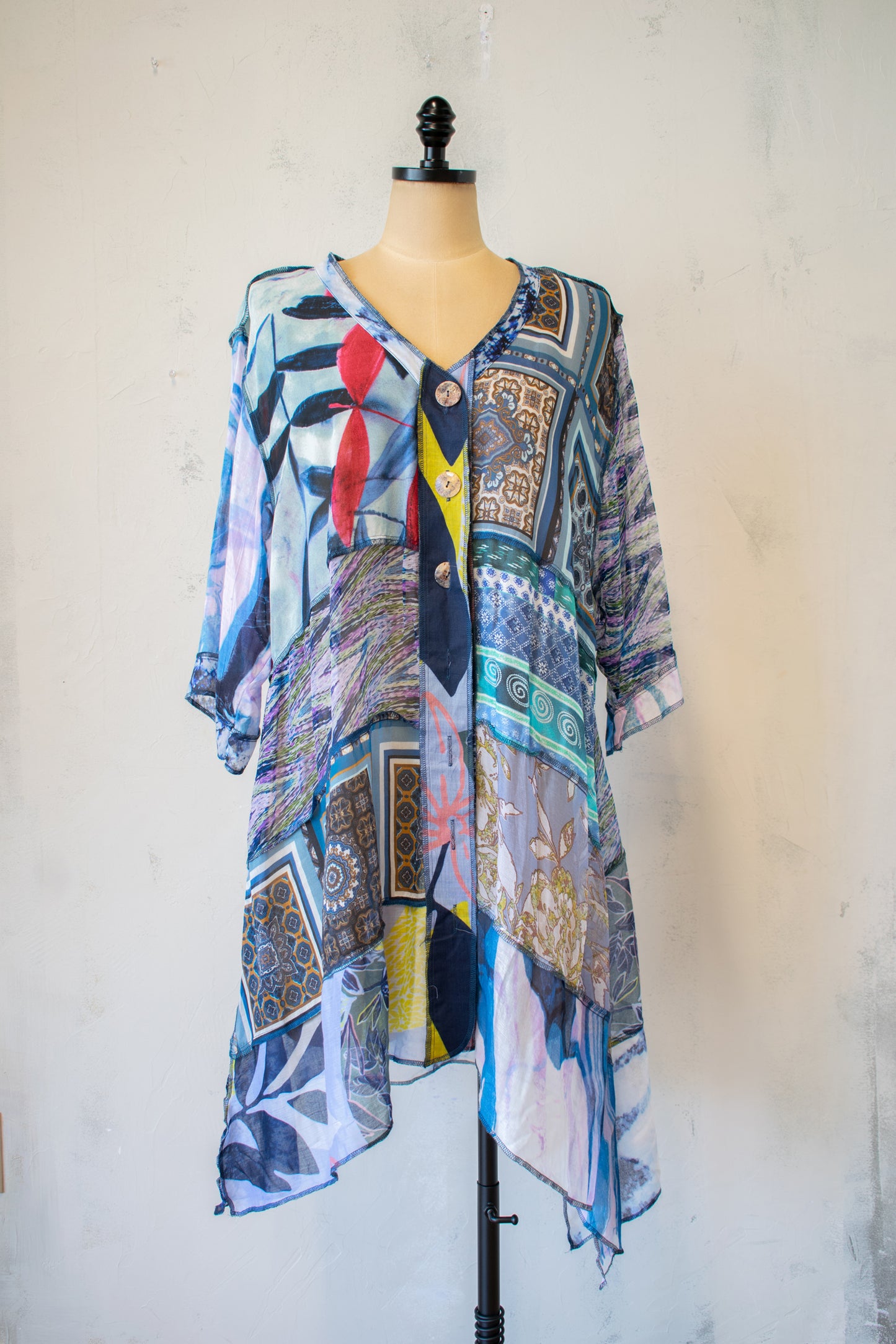 Sterling Styles Sheer Printed Jacket