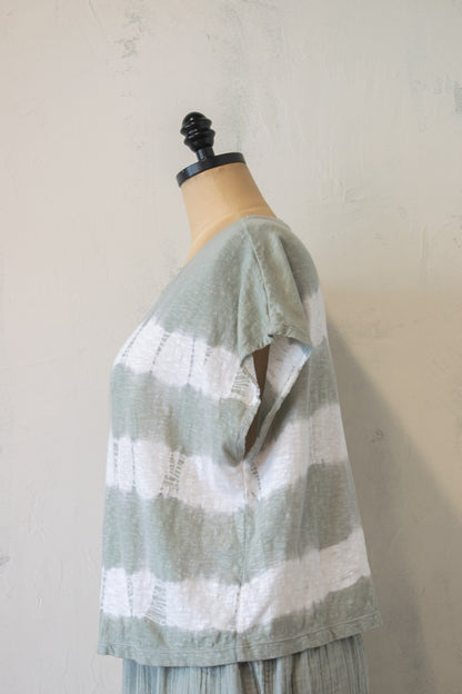 Krista Larson; Avocado Tie-Dye Crop Tee