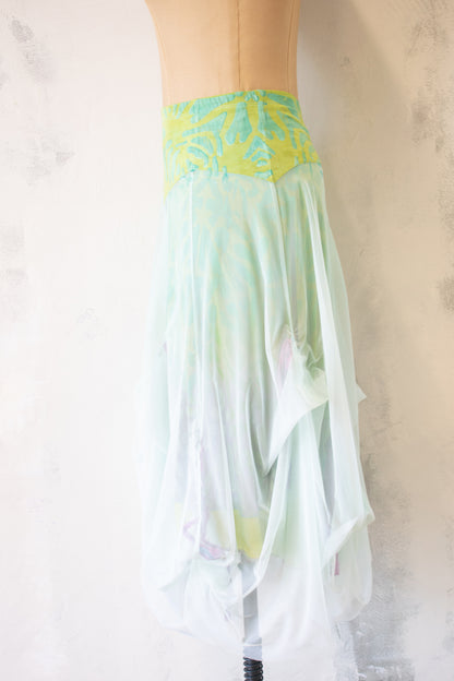 Roots and Wings; Fairy Dance Skirt in Green
