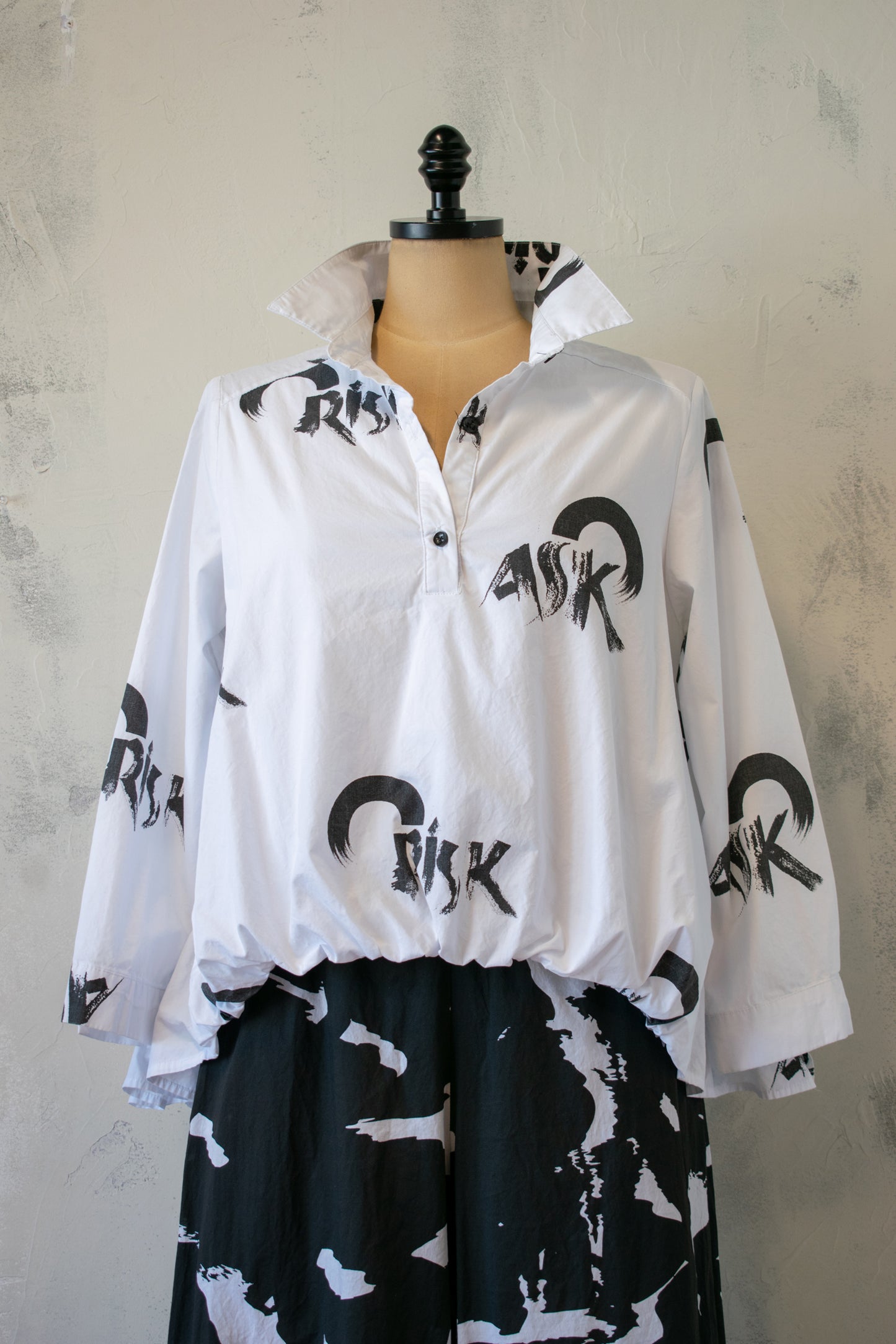 Simply Vanite; Ask/Risk Ruffle Hem Shirt