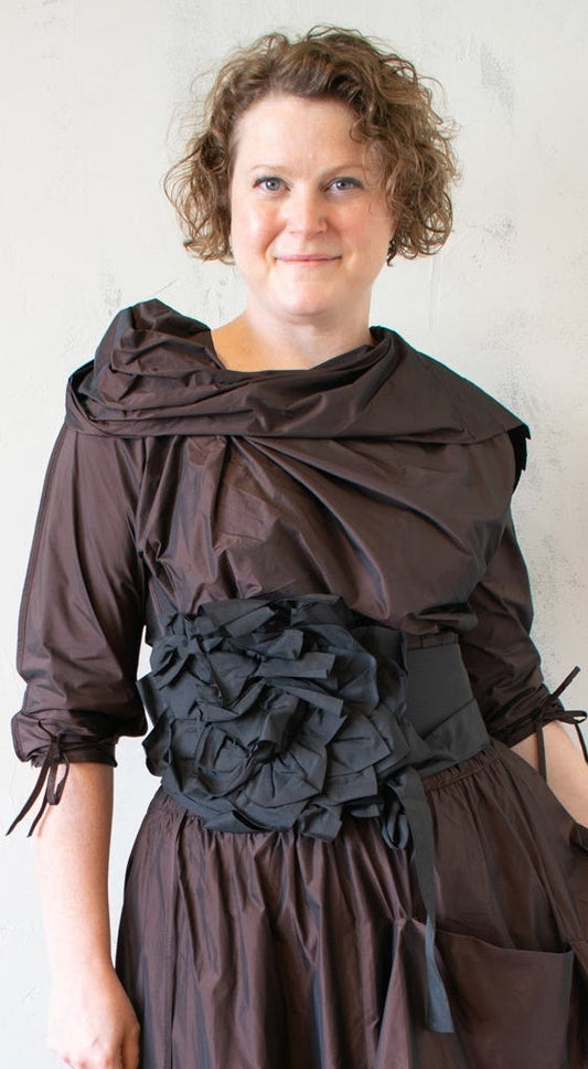 Taffeta Rose Belt