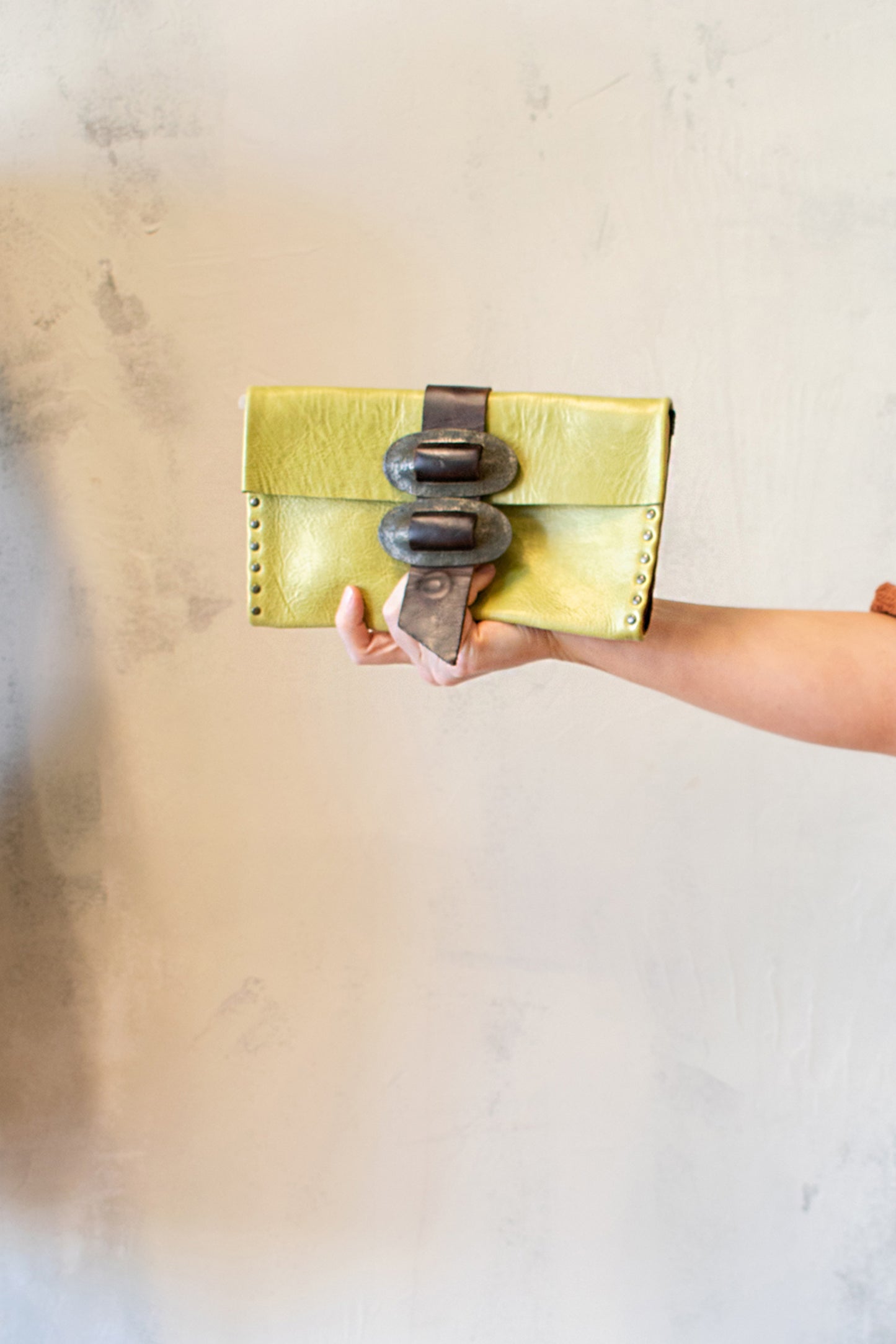 Rebel Handbag with Silver Buckles