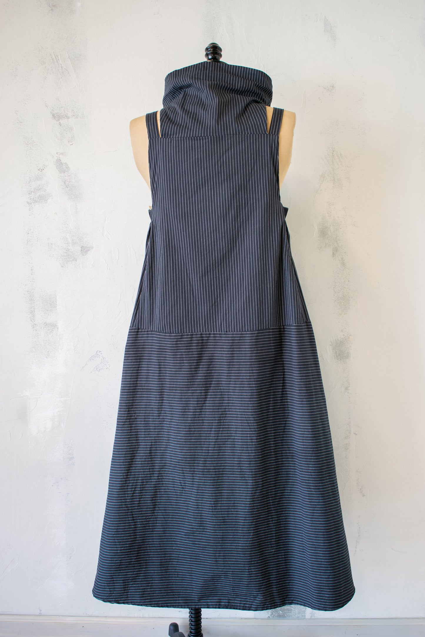 Amma Raised Collar A-Line Maxi Dress
