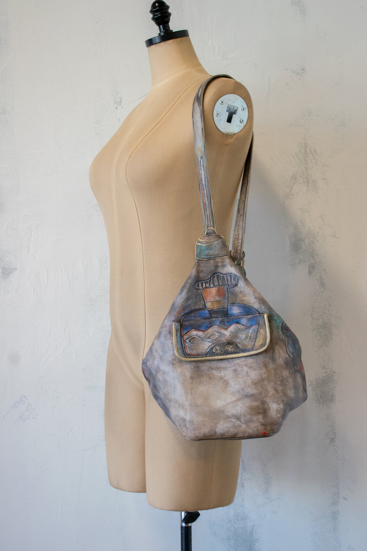 Janice Yoo Hand-Painted and Signed Cross Body