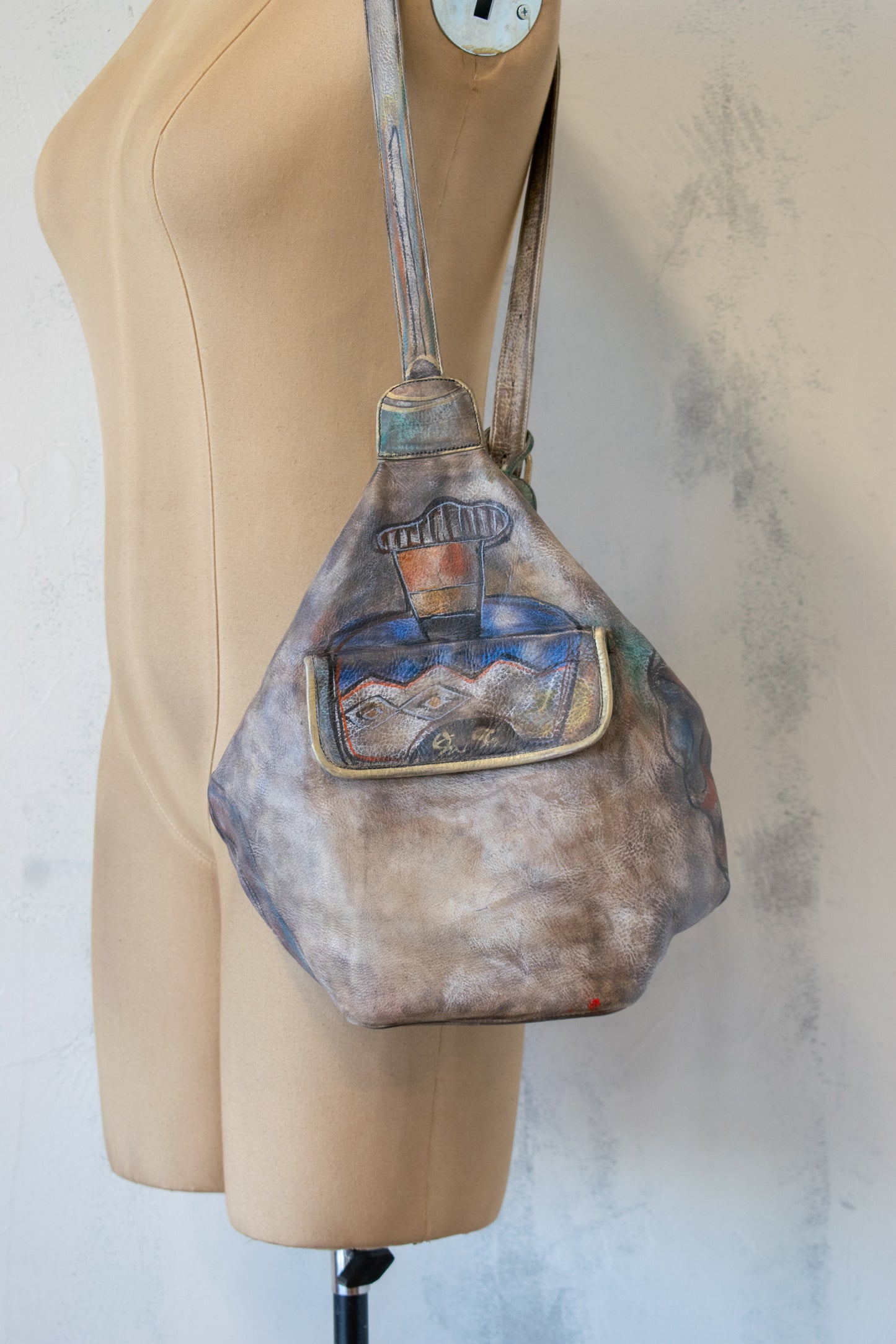 Janice Yoo Hand-Painted and Signed Cross Body