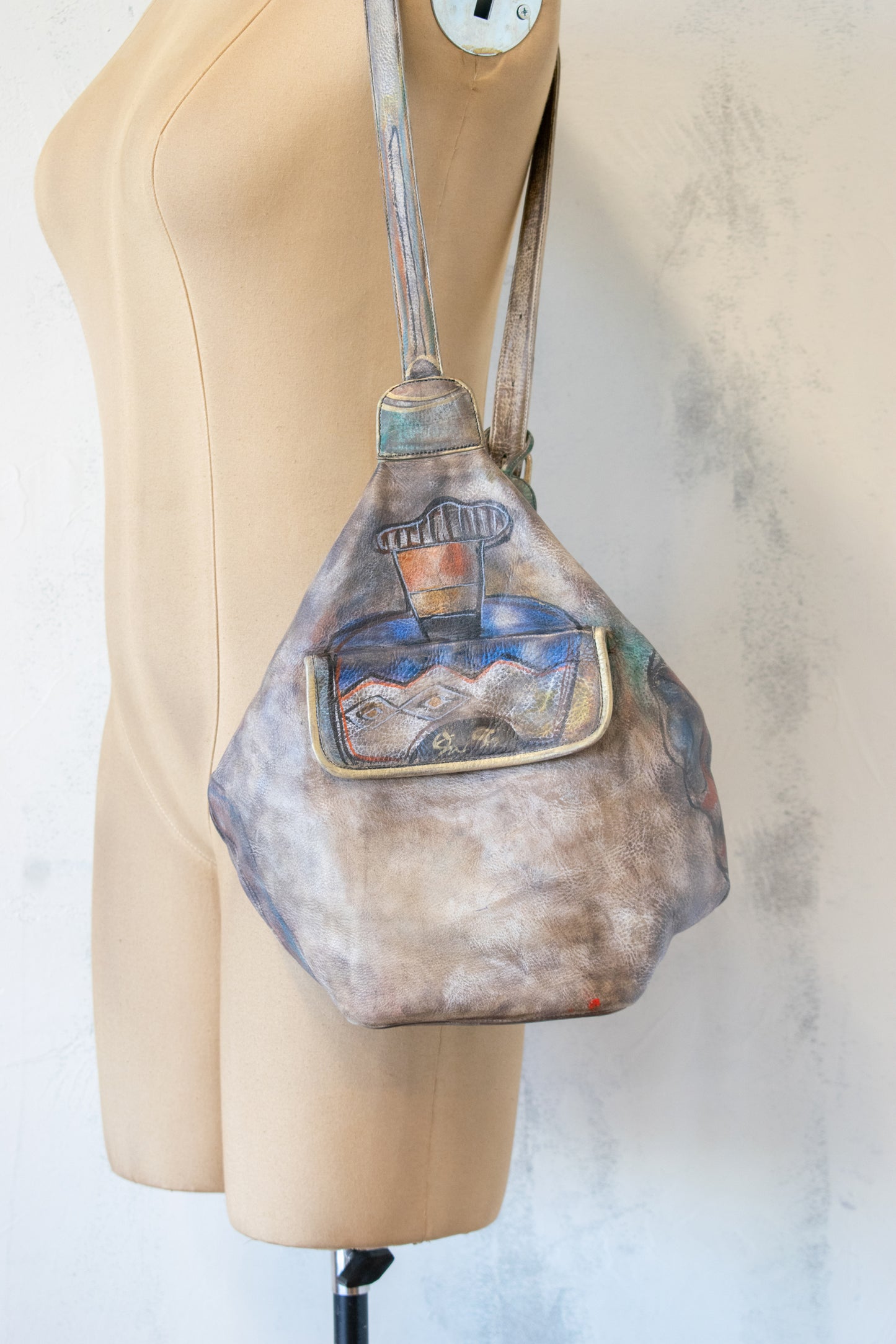 Janice Yoo Hand-Painted and Signed Cross Body