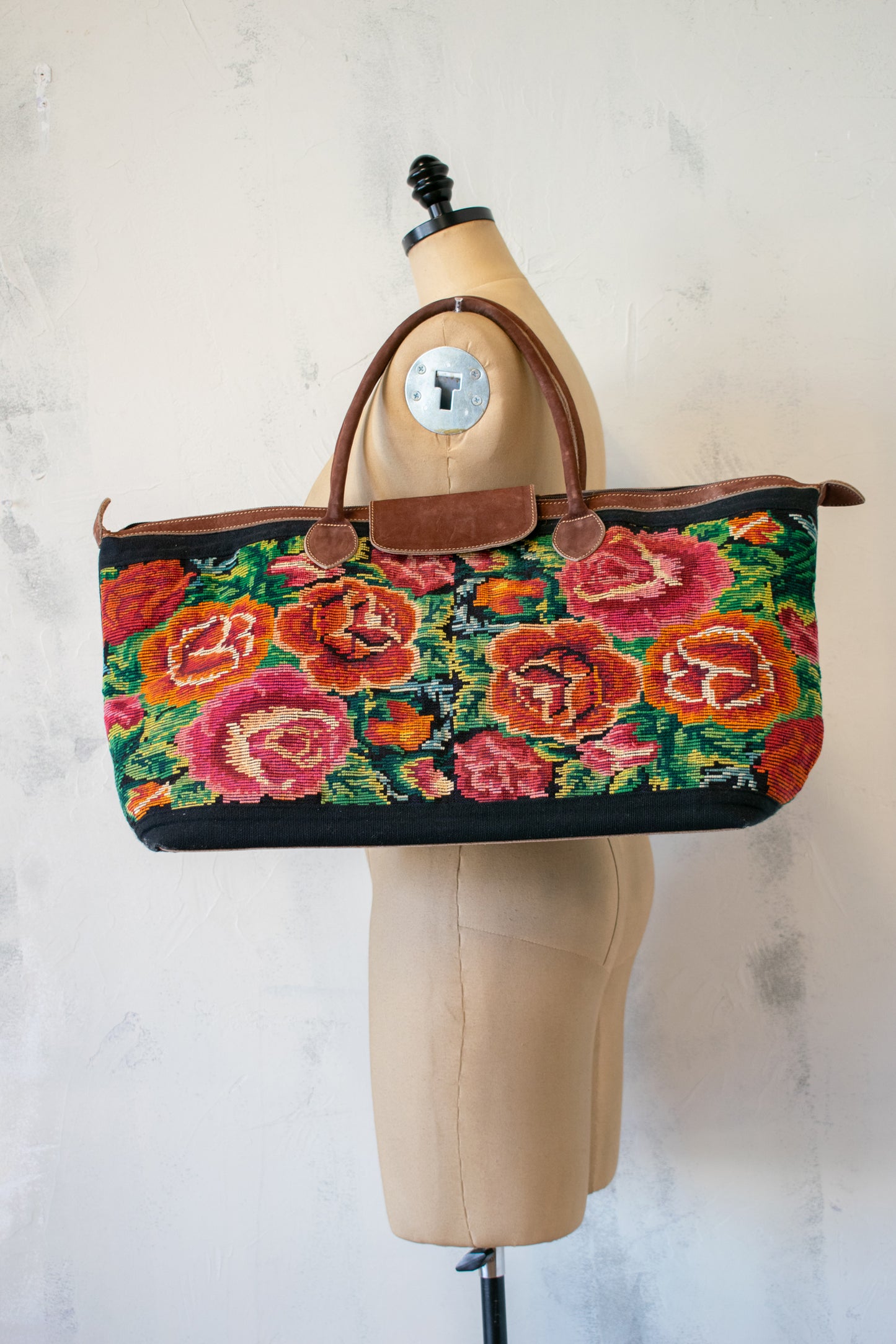 Hand Stitched Guatemalan "Carpet Bag"