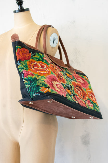Hand Stitched Guatemalan "Carpet Bag"