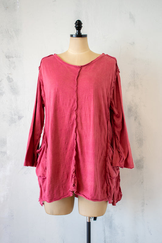 Krista Larson Berry Tunic with Pockets