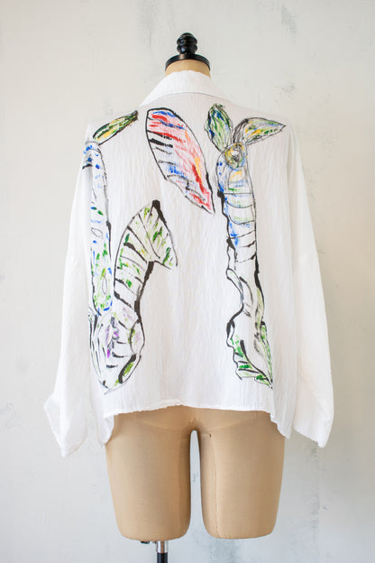 SKIF Button Down, Hand Painted by Queue