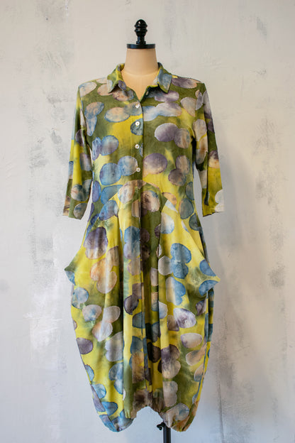 Alembika; Lime Polka Dot Dress