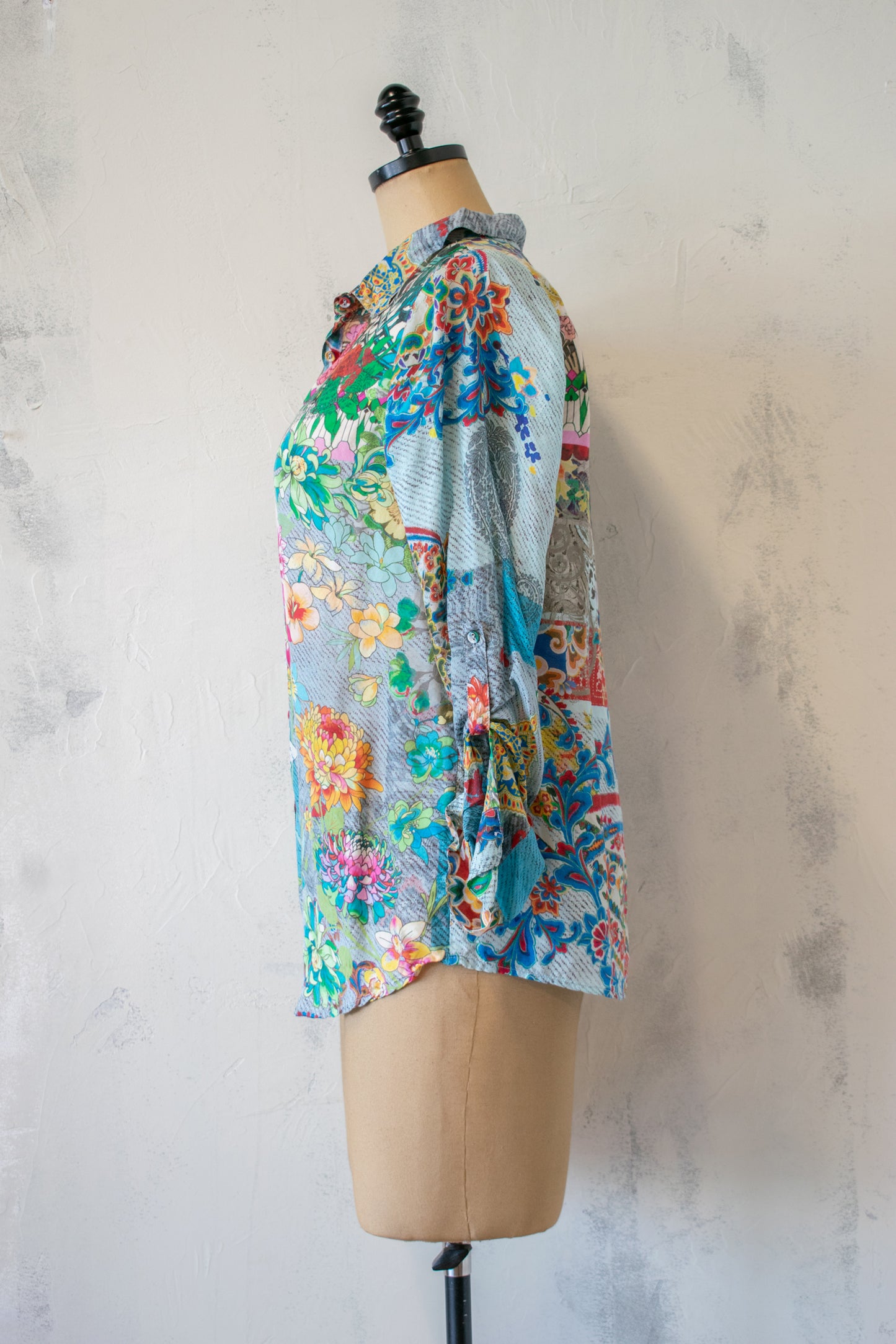 Johnny Was; Silk Printed Shirt