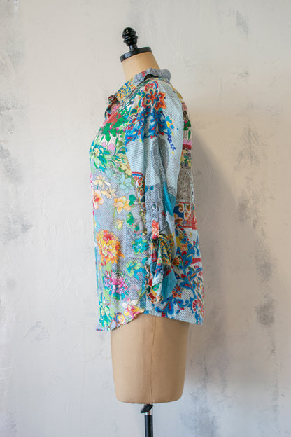 Johnny Was; Silk Printed Shirt