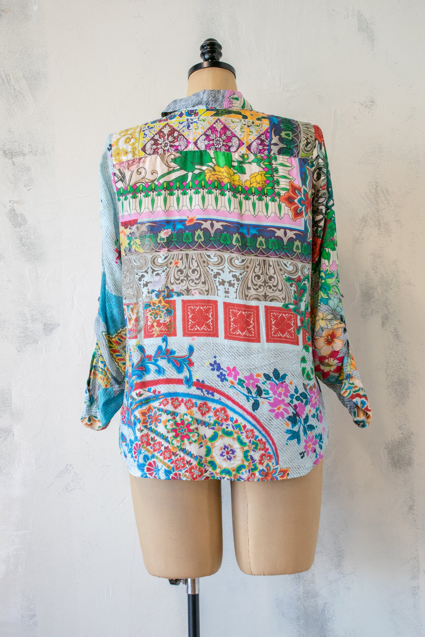 Johnny Was; Silk Printed Shirt