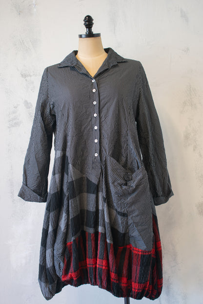 Alembika; Windowpane and Plaid Dress
