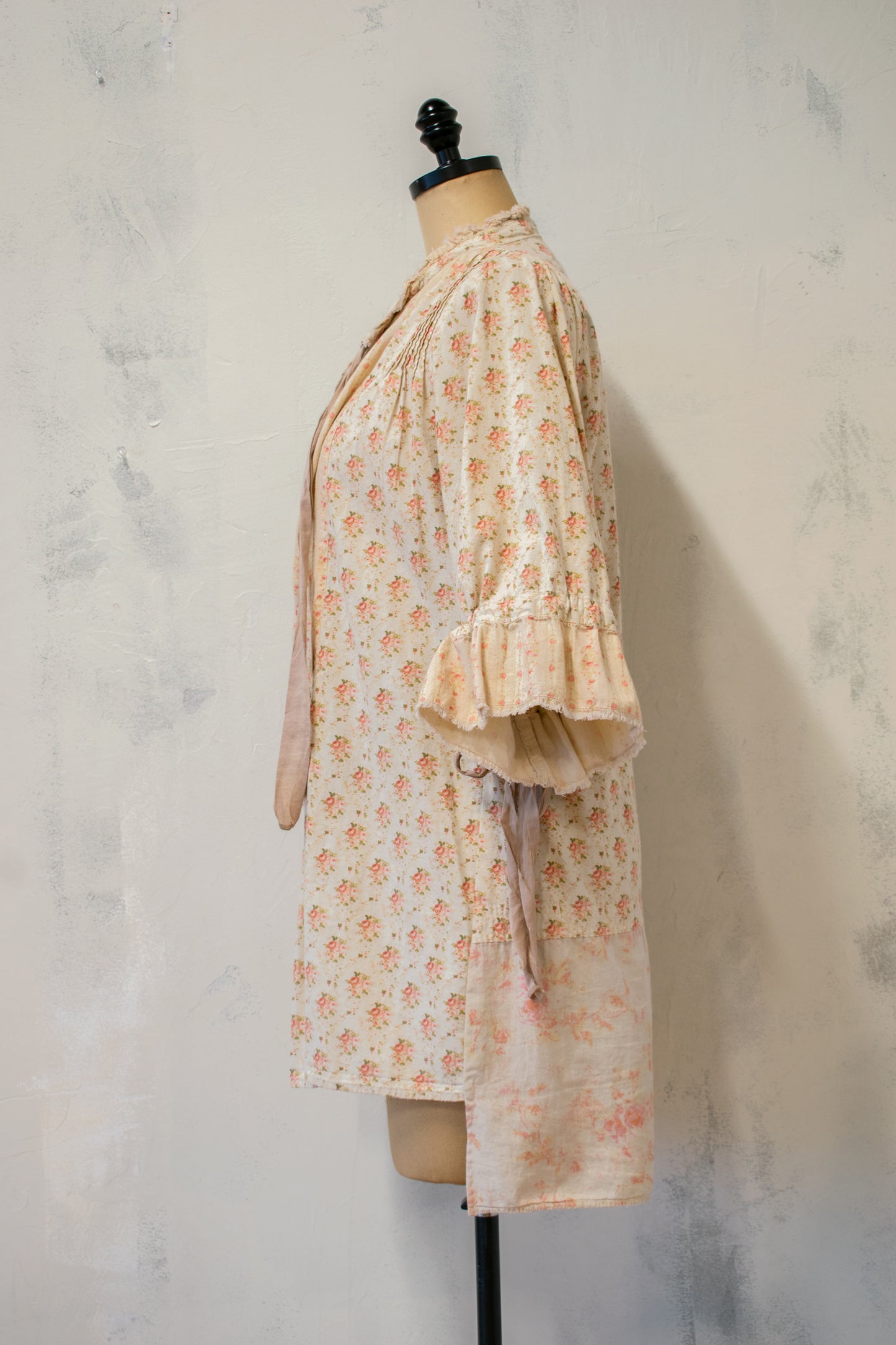 Magnolia Pearl; Peplum Front Tunic in Soft Cotton Block Print
