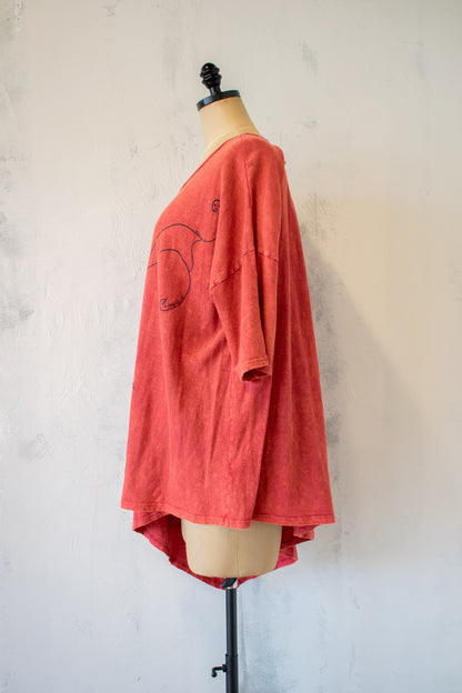 Krista Larson Embroidered Dancing Lady Tunic in Red
