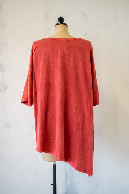 Krista Larson Embroidered Dancing Lady Tunic in Red