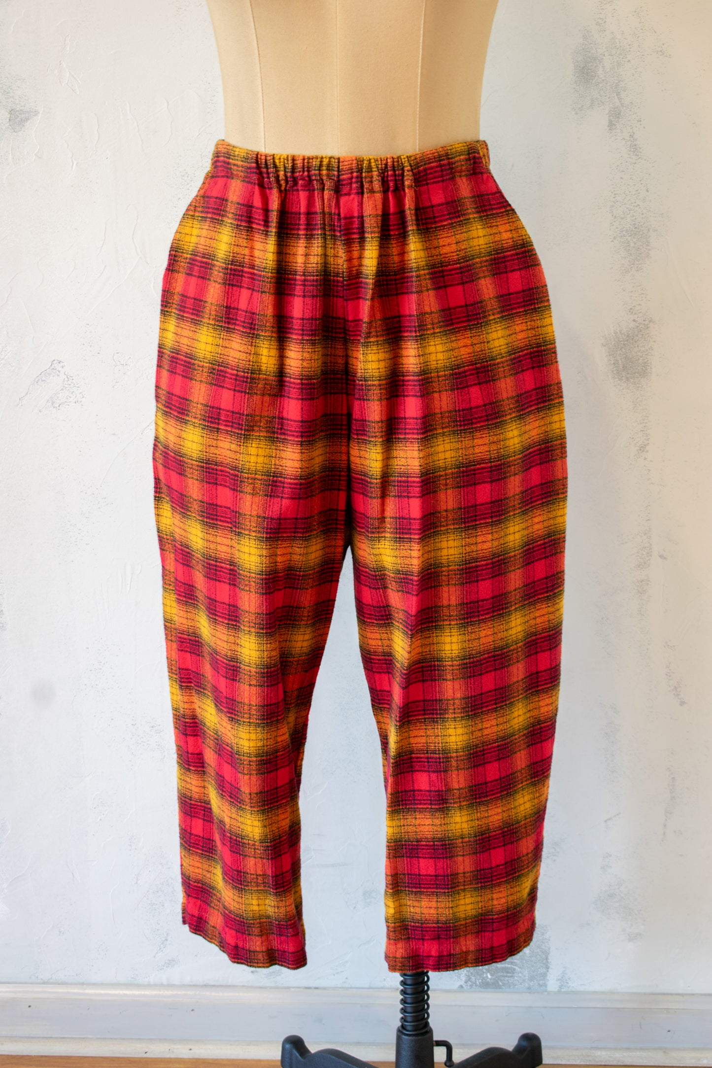 Krista Larson Pink and Yellow Plaid Ohm Pant