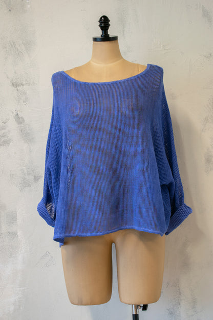 Cynthia Ashby; Mesh Topper in Royal