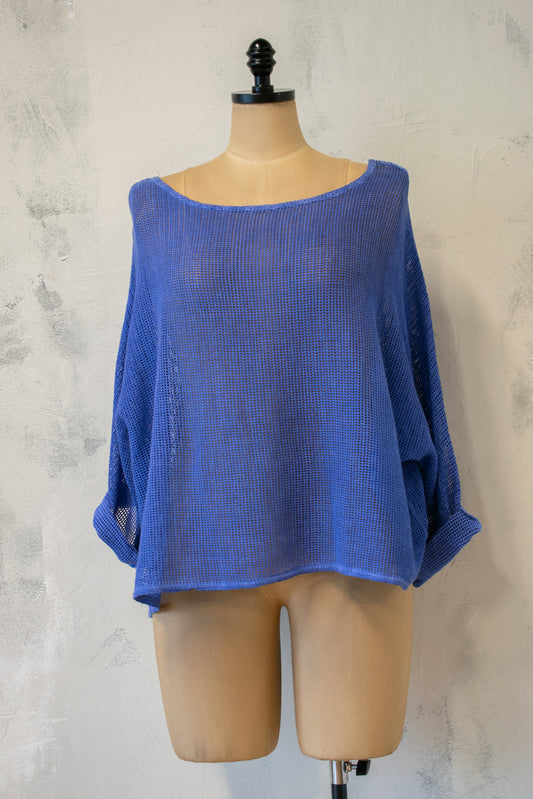 Cynthia Ashby; Mesh Topper in Royal