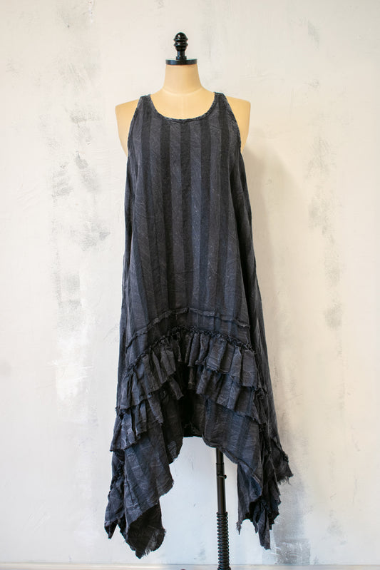 Krista Larson; Stripe Racer Back Dress