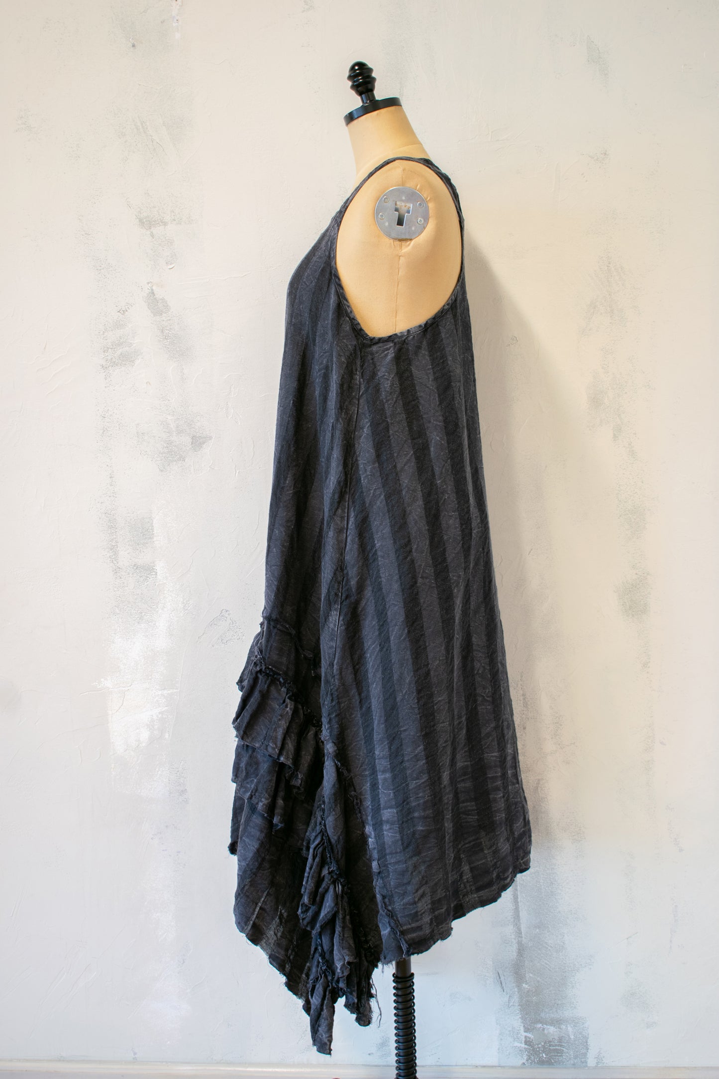 Krista Larson; Stripe Racer Back Dress